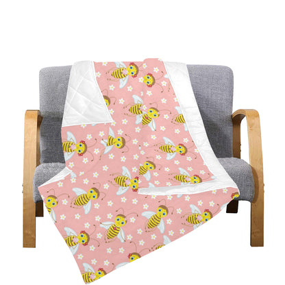 Bee Pattern Print Design BEE07 Premium Quilt