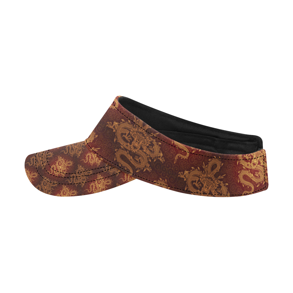 Chinese Dragons Gold Design Unisex Sun Visor