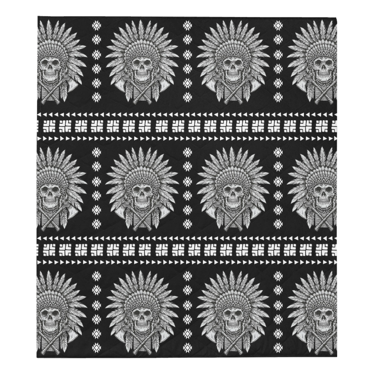Native American Indian Skull Premium Quilt