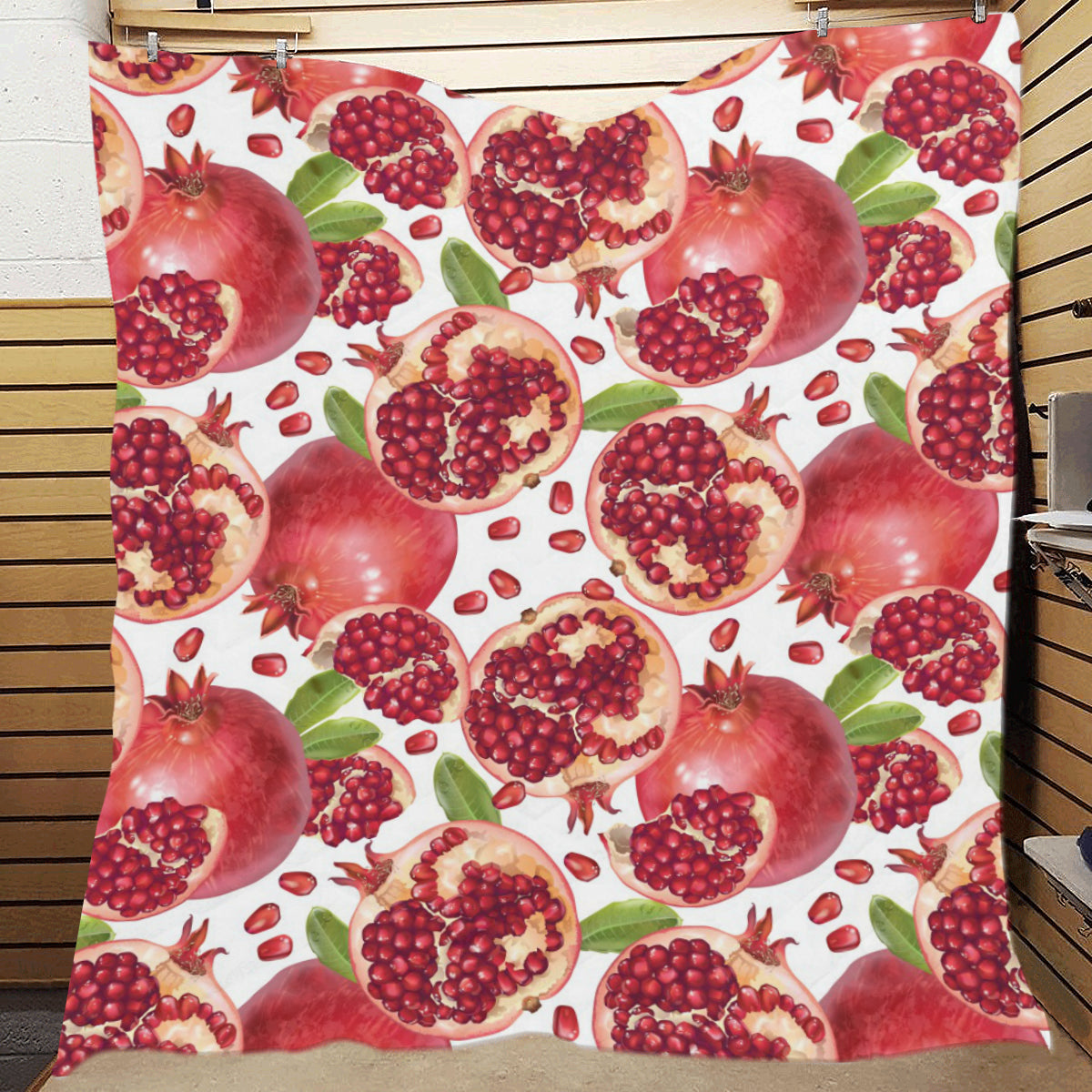 Pomegranate Pattern Print Design PG03 Premium Quilt