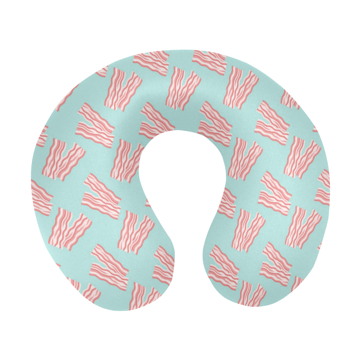 Bacon Pattern Print Design 04 U-Shaped Travel Neck Pillow