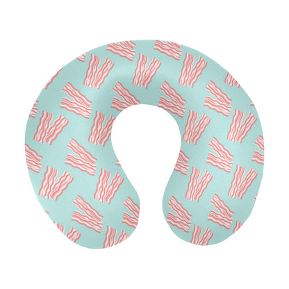 Bacon Pattern Print Design 04 U-Shaped Travel Neck Pillow