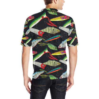 Fishing Bait Print Men Polo Shirt