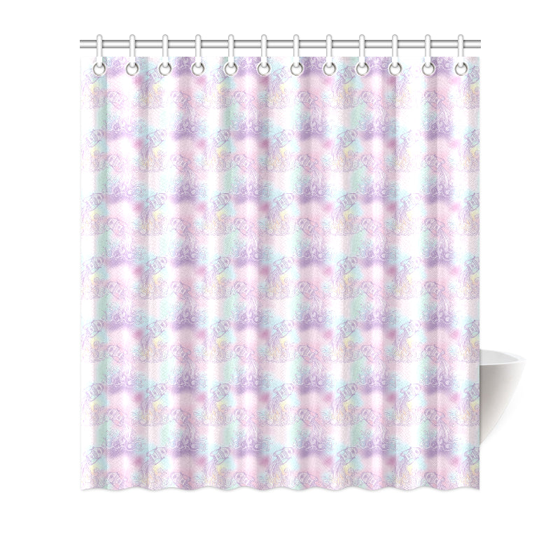 Aquarius Zodiac Pattern Print Design 01 Shower Curtain