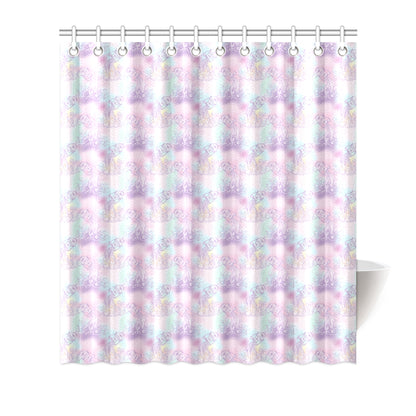 Aquarius Zodiac Pattern Print Design 01 Shower Curtain