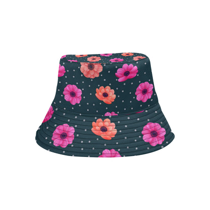 Anemone Pattern Print Design AM08 Unisex Bucket Hat