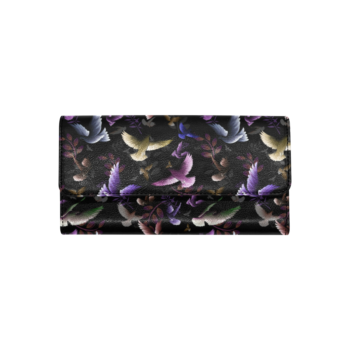 Pigeon Pattern Print Design 01 Women's Trifold Wallet