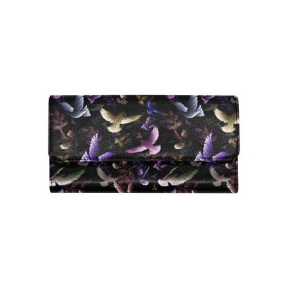 Pigeon Pattern Print Design 01 Women's Trifold Wallet