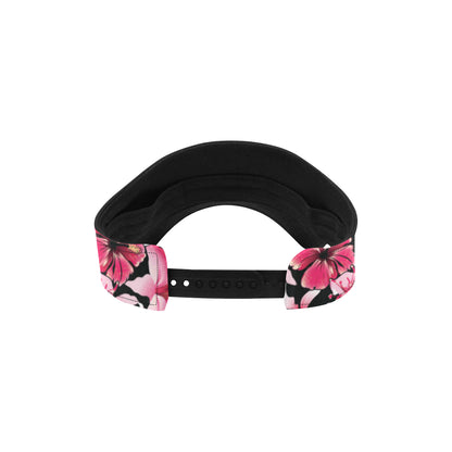 Flower Hawaiian Pink Red  Hibiscus Print Unisex Sun Visor