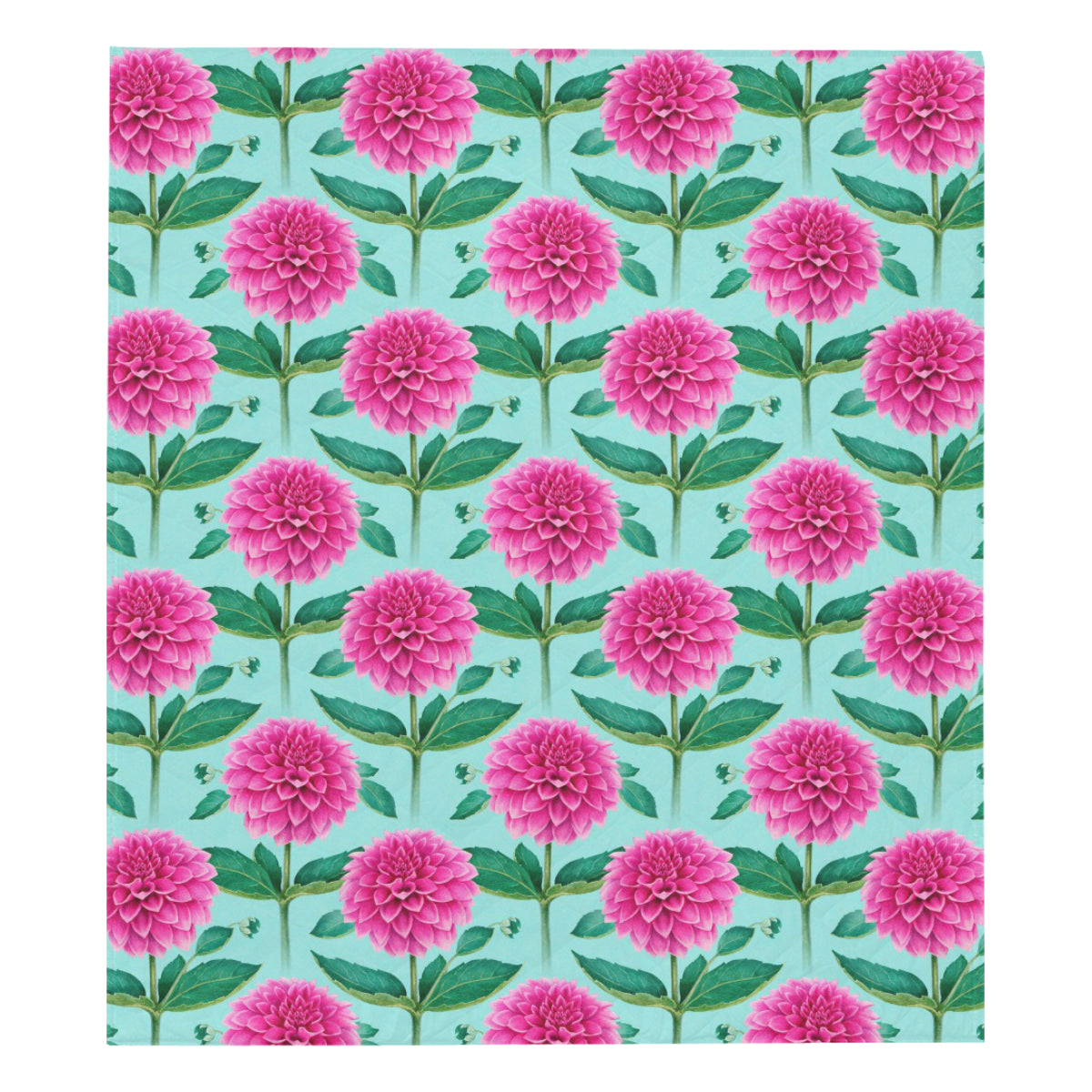Dahlia Pattern Print Design DH08 Premium Quilt