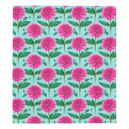 Dahlia Pattern Print Design DH08 Premium Quilt