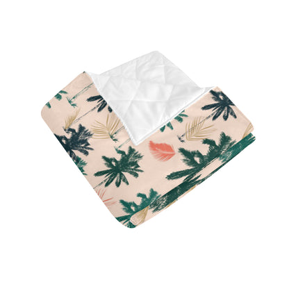 Palm Tree Pattern Print Design PT014 Premium Quilt