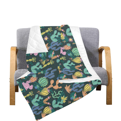 Cactus Pattern Print Design 05 Premium Quilt