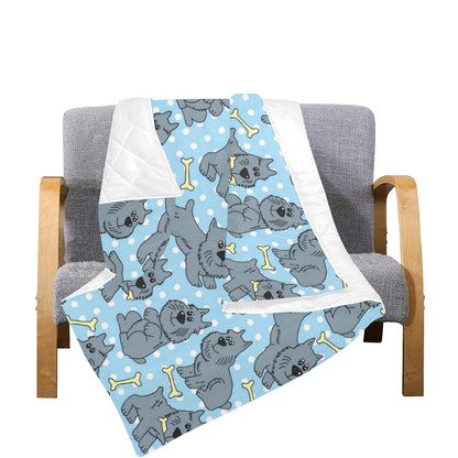 Schnauzers Pattern Print Design A02 Premium Quilt