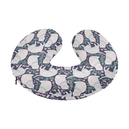 Cat Pattern Print Design 06 U-Shaped Travel Neck Pillow