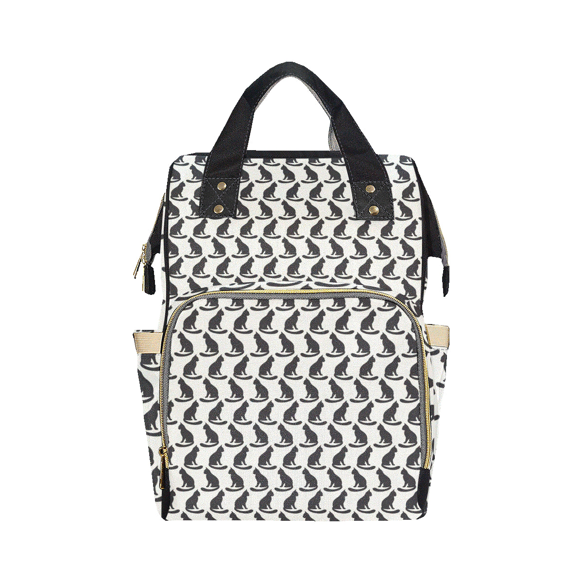 Black Cat Pattern Print Design 02 Diaper Bag Backpack