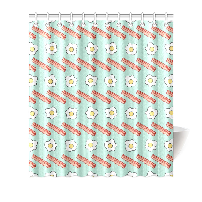Bacon Sausage Pattern Print Design 01 Shower Curtain