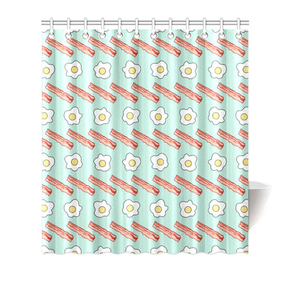 Bacon Sausage Pattern Print Design 01 Shower Curtain