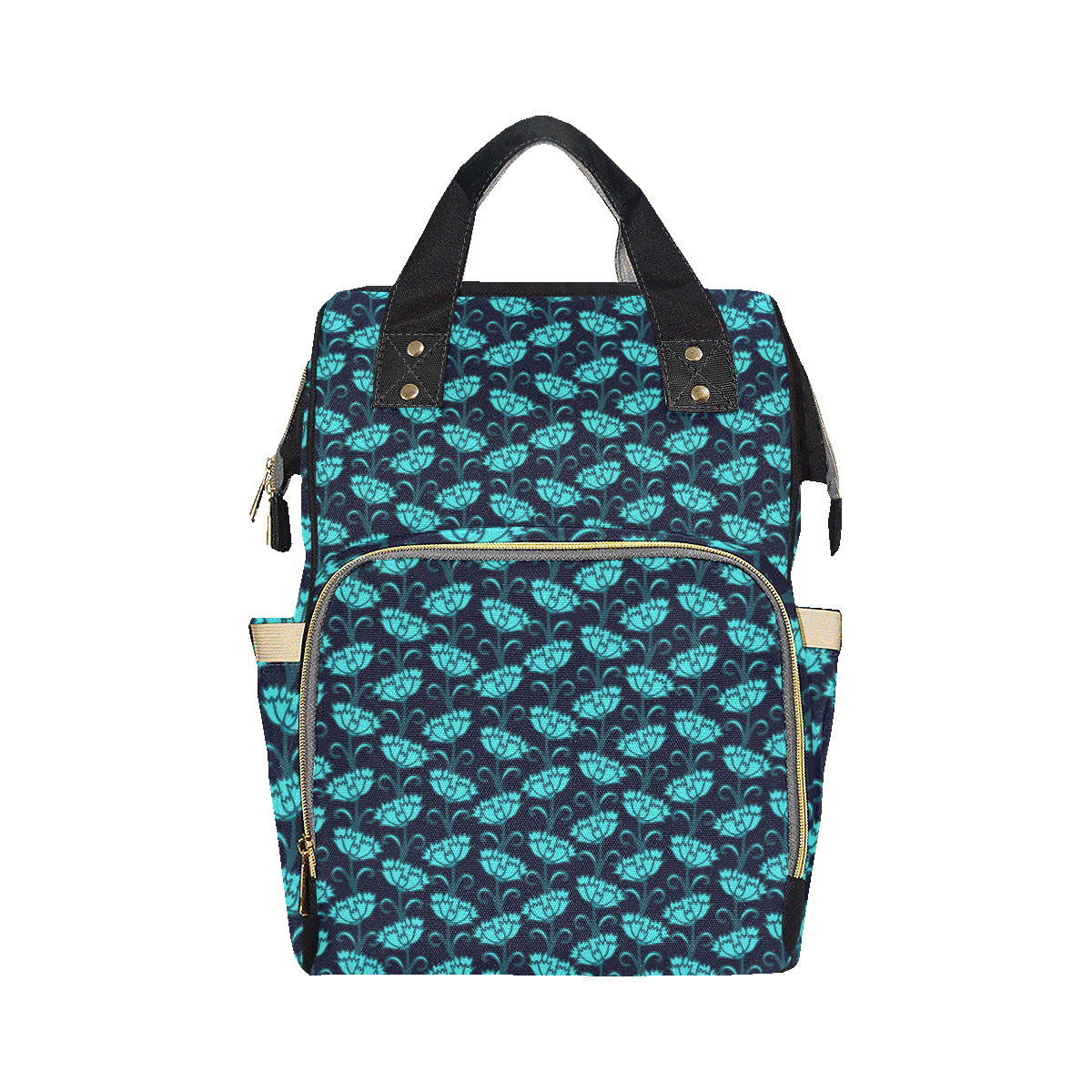 Carnations Pattern Print Design CN06 Diaper Bag Backpack