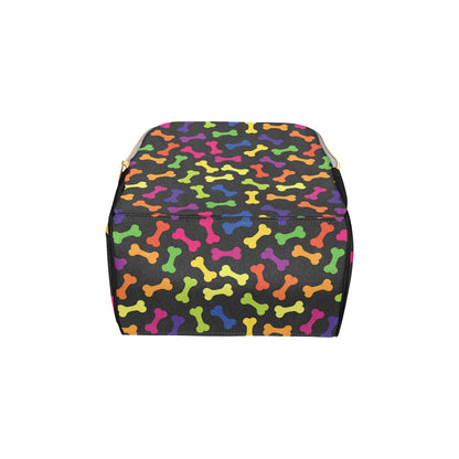 Dog Bone Neon Color Pattern Print Design 02 Diaper Bag Backpack