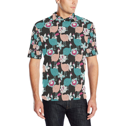 Guinea Fowl Pattern Print Design 03 Men Polo Shirt