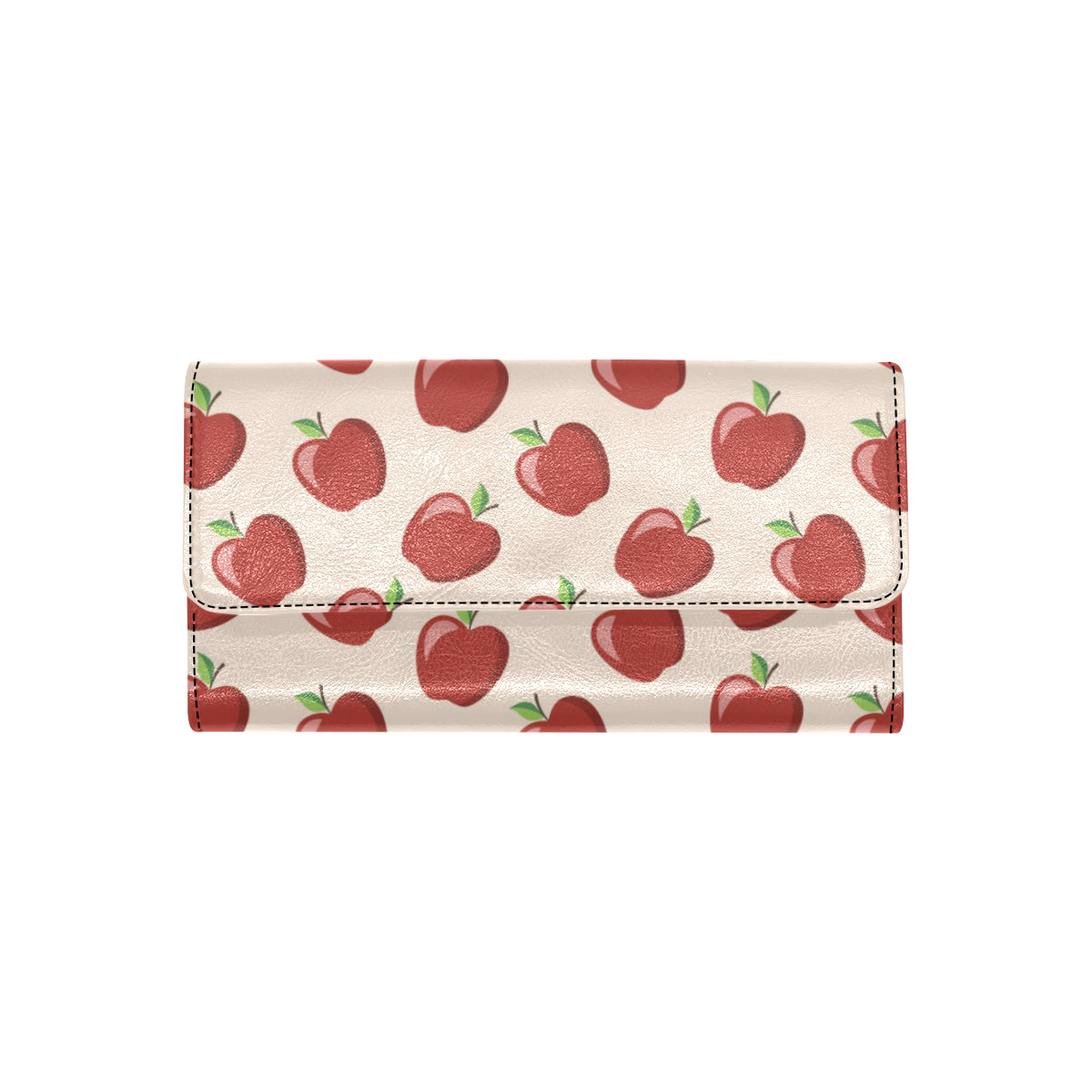 Apple Pattern Print Design AP01 Women's Trifold Wallet