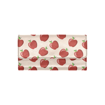 Apple Pattern Print Design AP01 Women's Trifold Wallet