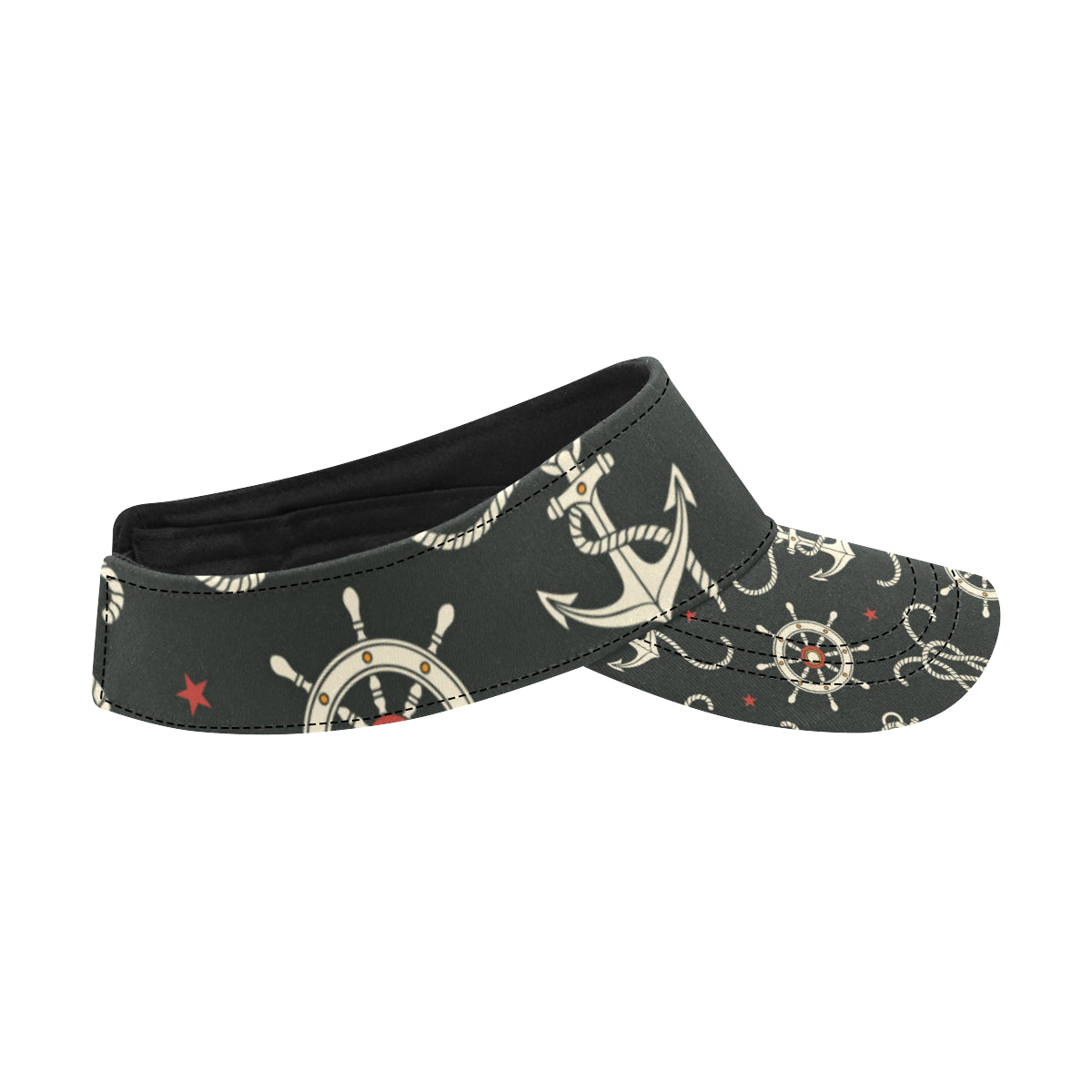 Nautical Anchor Pattern Unisex Sun Visor