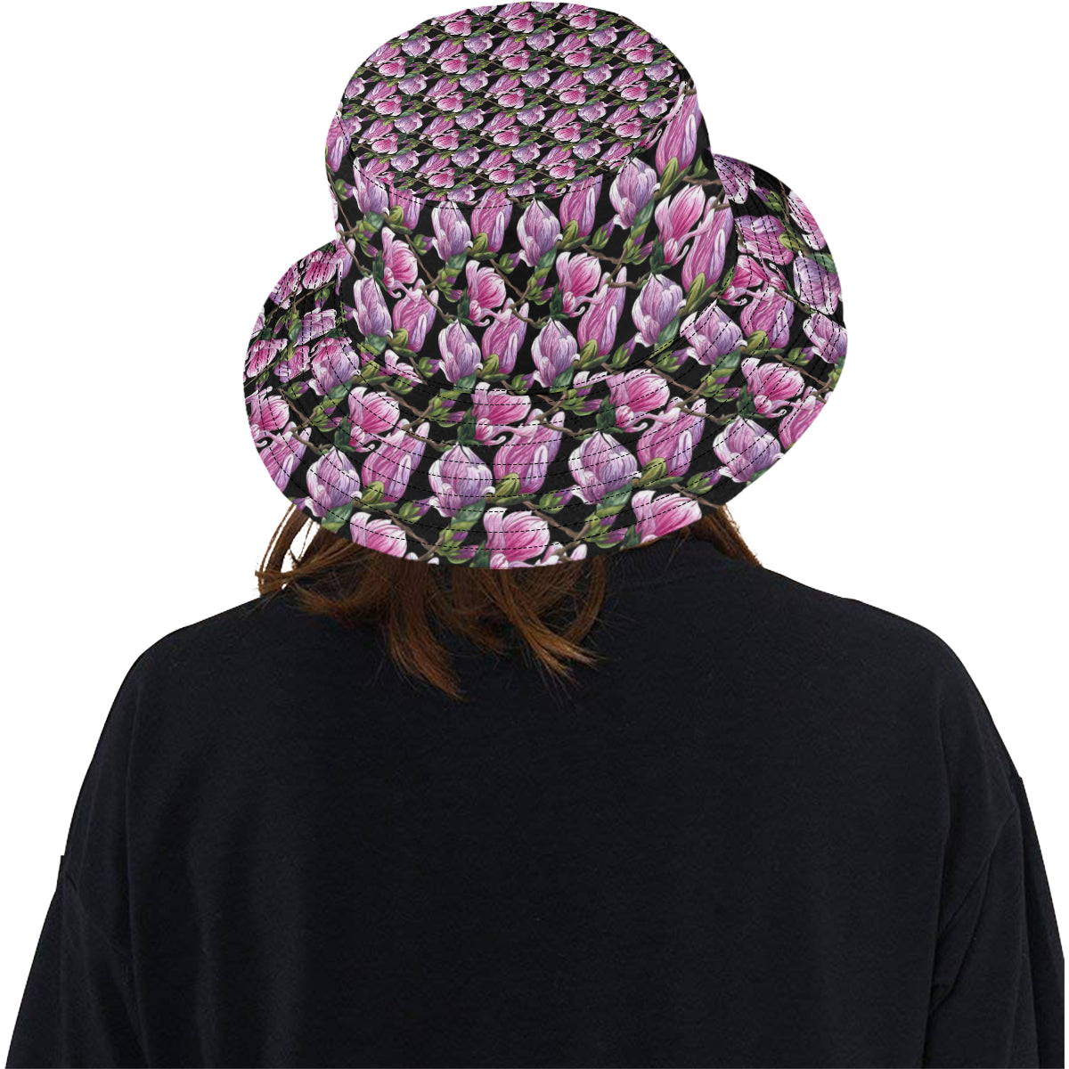 Magnolia Pattern Print Design MAG011 Unisex Bucket Hat