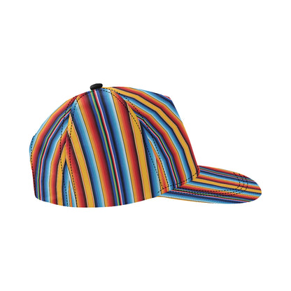Mexican Blanket Stripe Print Pattern Snapback Cap