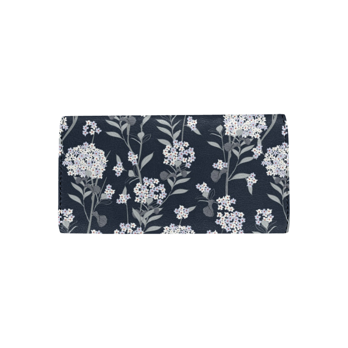 Hydrangea Pattern Print Design HD07 Women's Trifold Wallet