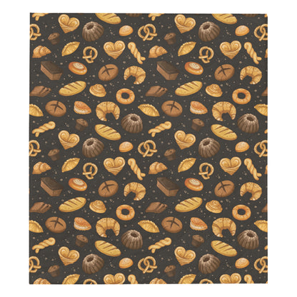 Bread Pattern Print Design 05 Premium Quilt