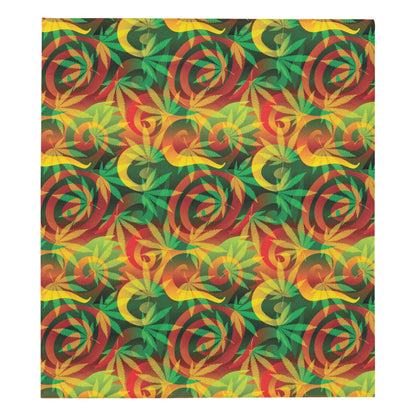 Rastafarian Pattern Print Design A01 Premium Quilt