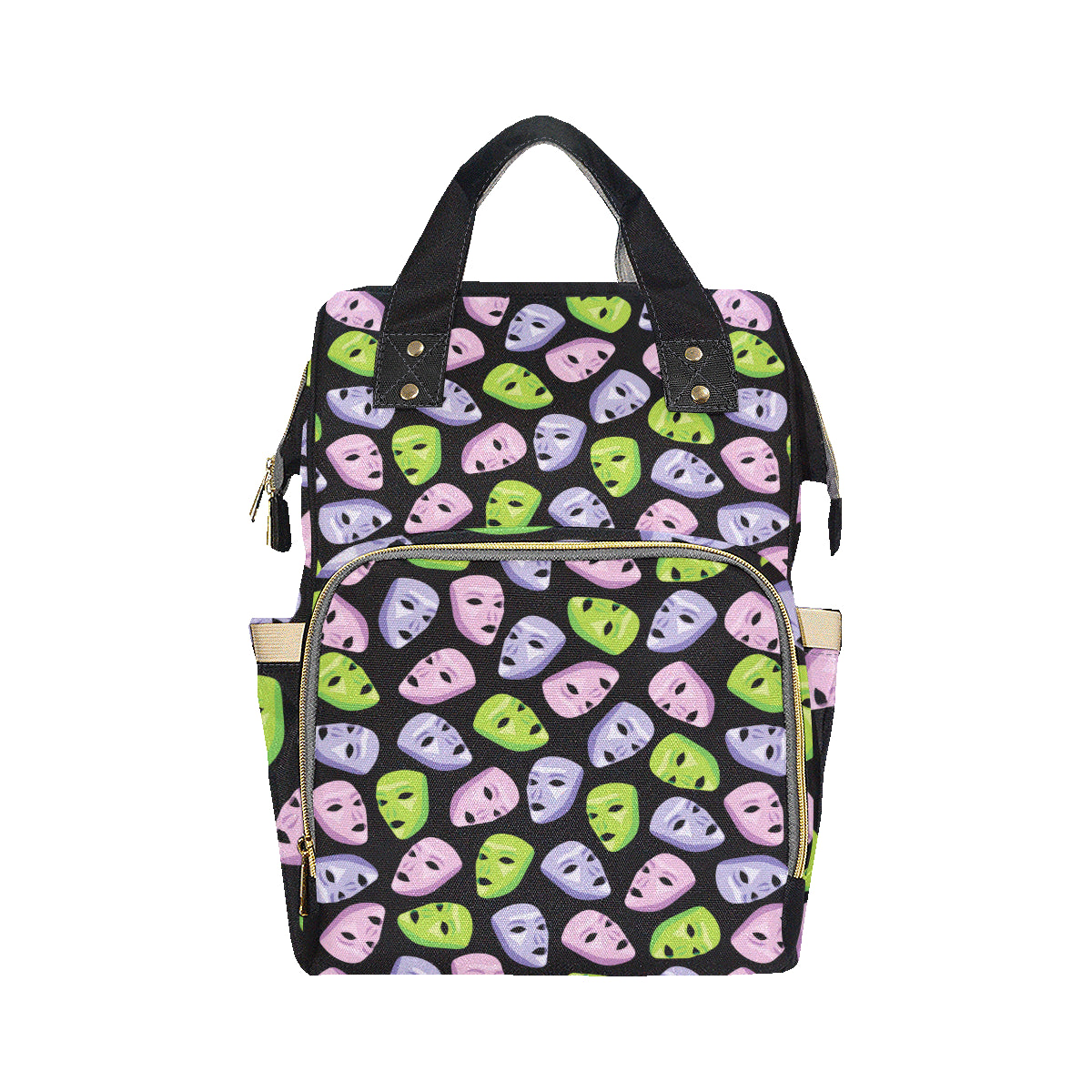 Acting Mask Pattern Print Design 04 Diaper Bag Backpack