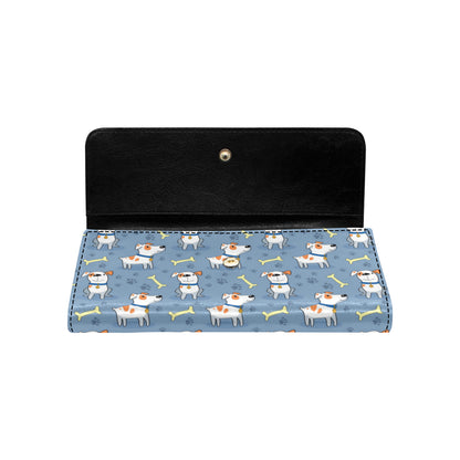 Bull Terriers Pattern Print Design 04 Women's Trifold Wallet