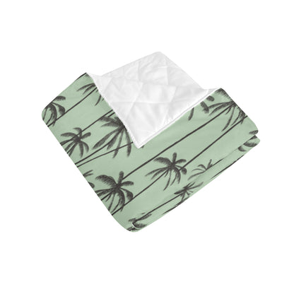 Palm Tree Pattern Print Design A04 Premium Quilt