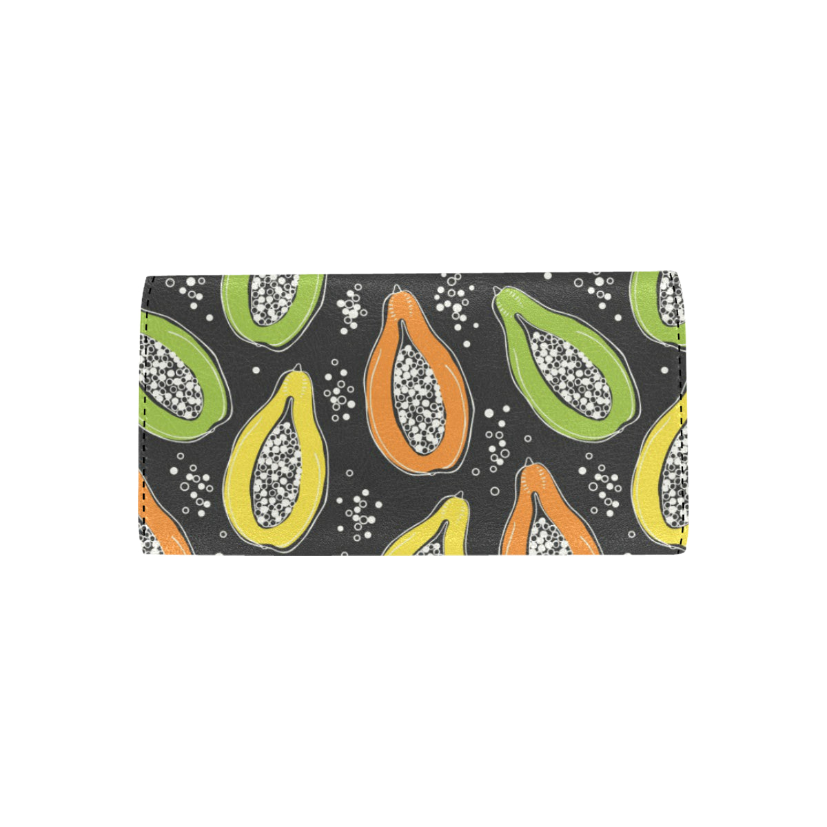 Papaya Pattern Print Design PP05 Women's Trifold Wallet