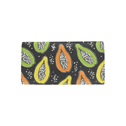 Papaya Pattern Print Design PP05 Women's Trifold Wallet