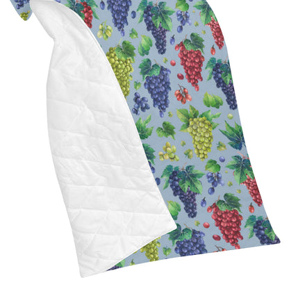 Grape Pattern Print Design GP06 Premium Quilt
