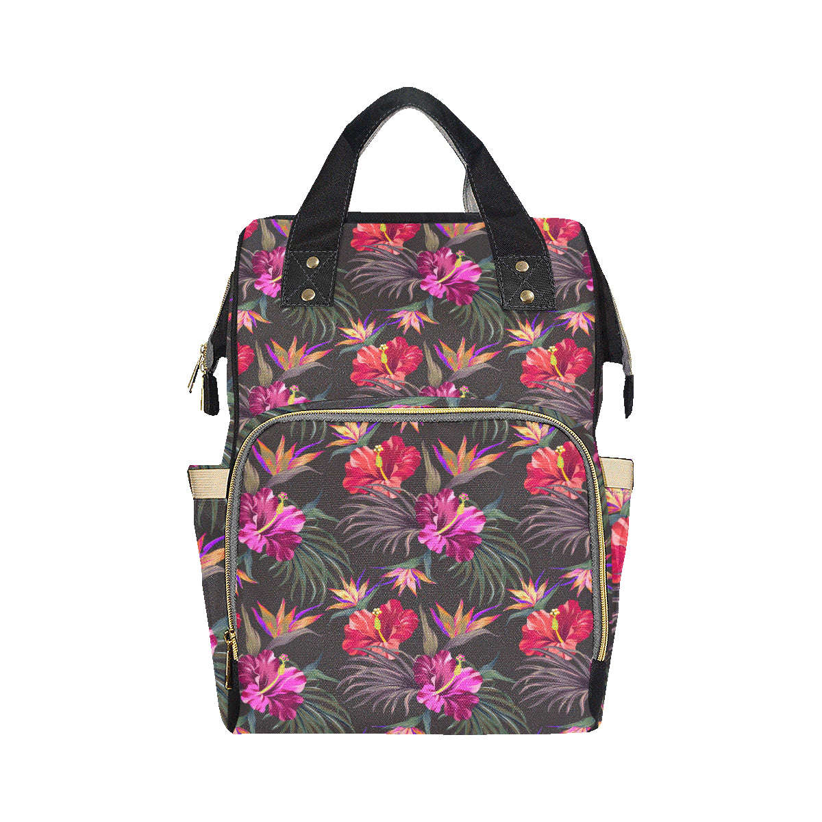 Hibiscus Pattern Print Design HB014 Diaper Bag Backpack