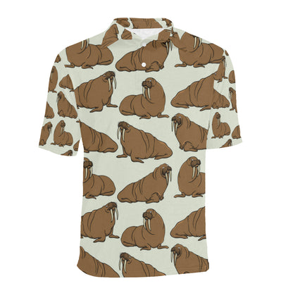Walrus Pattern Print Design 03 Men Polo Shirt