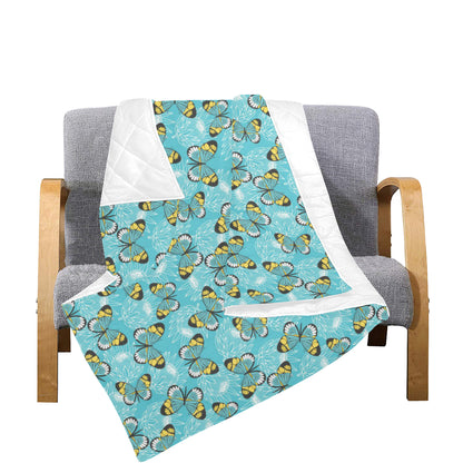 Butterfly Pattern Print Design 010 Premium Quilt