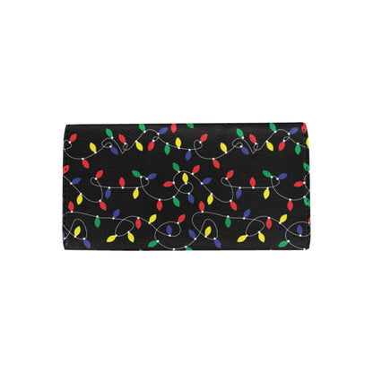 Christmas Light Pattern Print Design 04 Women's Trifold Wallet