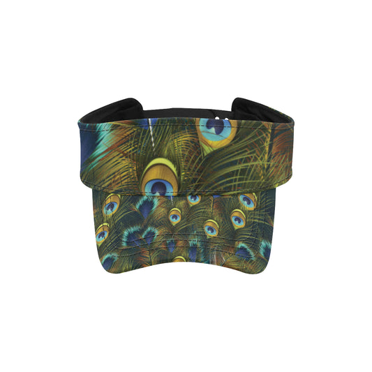 Peacock Feather Pattern Print Design A03 Unisex Sun Visor