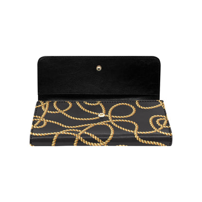 Rope Pattern Print Design A04 Women's Trifold Wallet