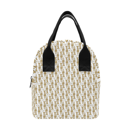 Trumpet with Music Note Print Insulated Lunch Bag