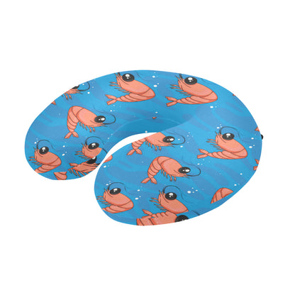 Prawn Cute Pattern Print Design 03 U-Shaped Travel Neck Pillow