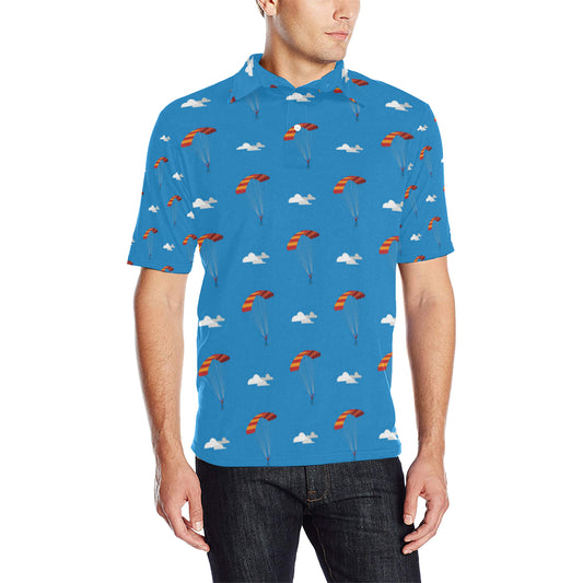 Skydiving Pattern Print Design 02 Men Polo Shirt