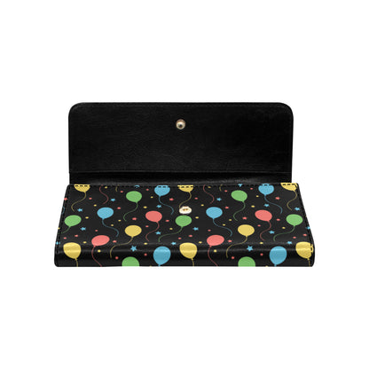 Ballon Colorful Pattern Print Design 04 Women's Trifold Wallet