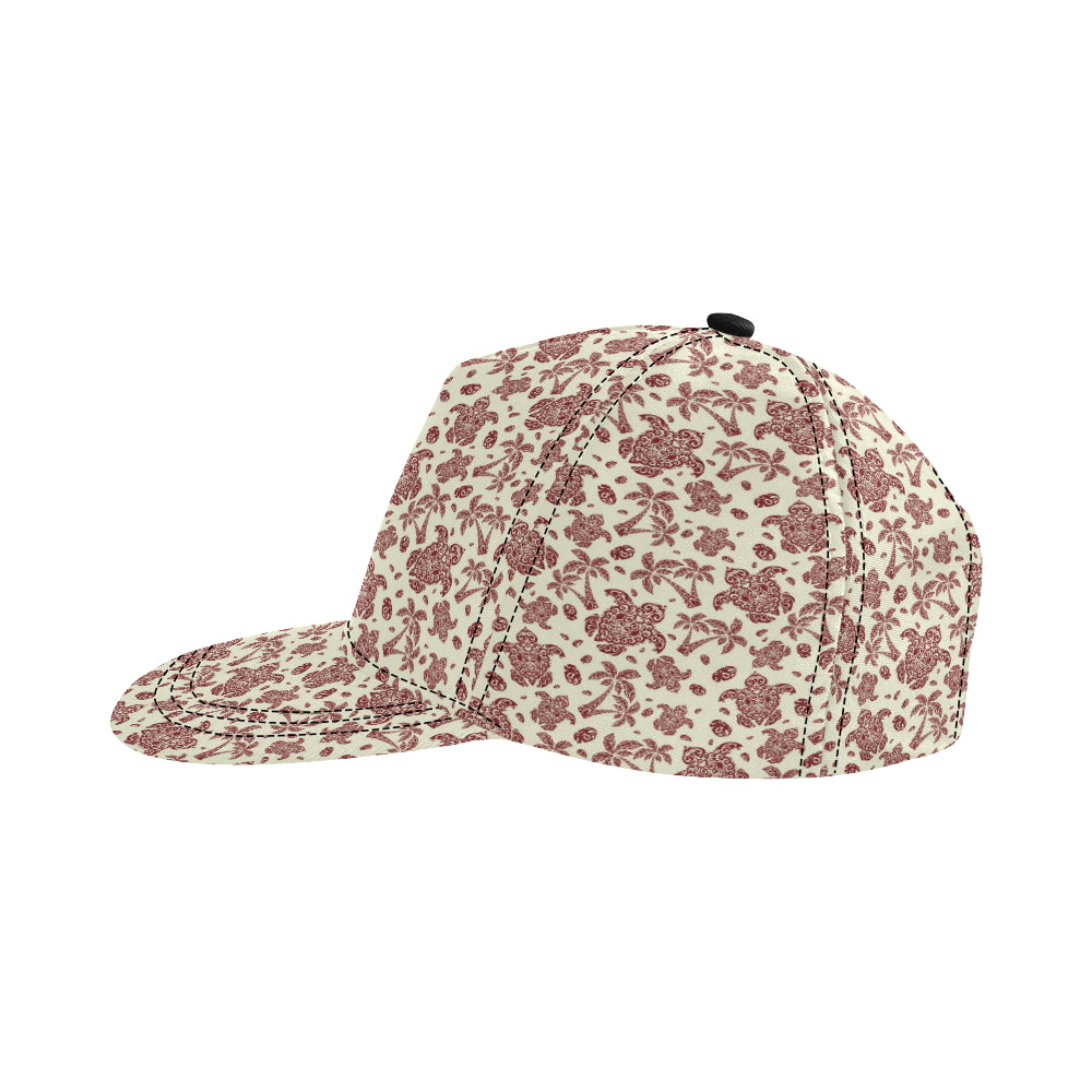 Polynesian Tattoo Turtle Themed Snapback Cap